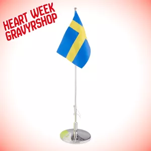 Dopflaggstång med dopdekor - Heart Week