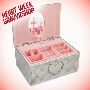 Smyckeskrin med speldosa - Heart Week