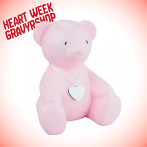 Sparbössa Nalle Rosa - Heart Week