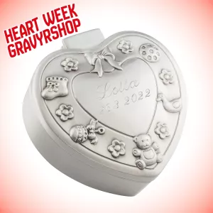 Smyckeskrin hjärta med nalledekor - Heart Week