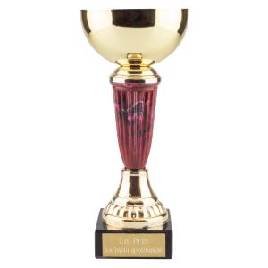 Pokal guldfärgad bägare i metall gravyr ingår