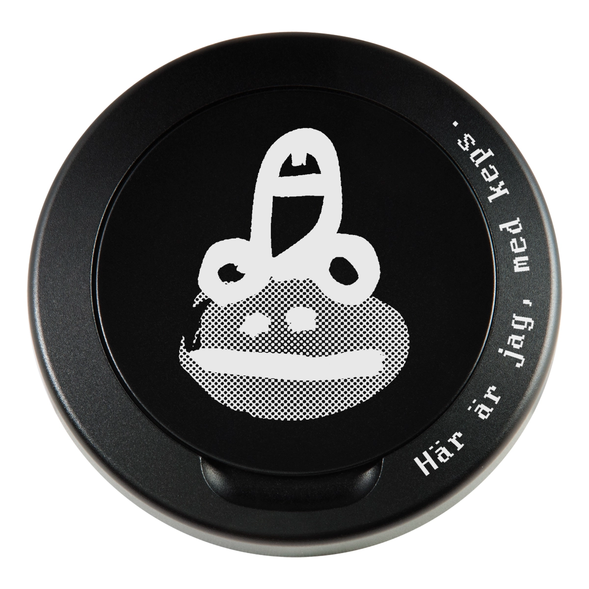 Scart med hatt - Ponyhans Snusdosa Svart