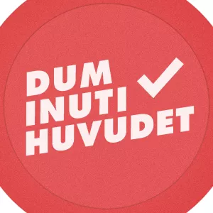 Dum inuti huvudet - Ponyhans Snusdosa Röd