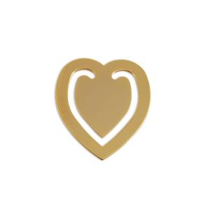 Bokmärke förgyllt hjärta