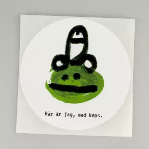 Ponyhans klistermärke Scart med hatt