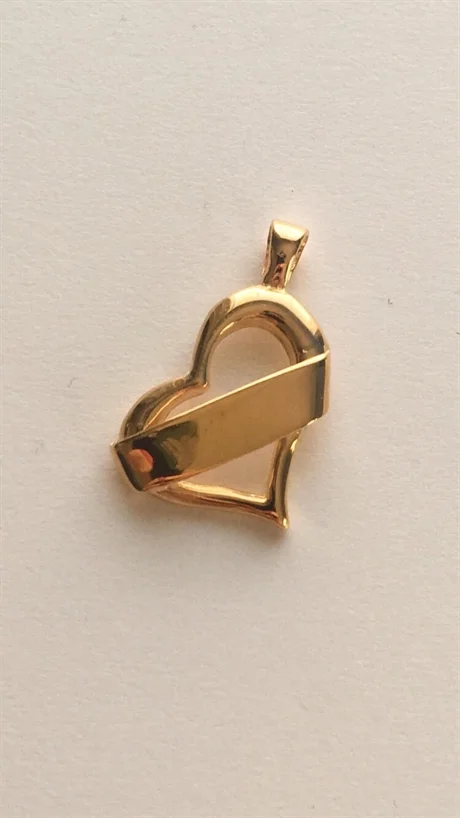 Hjärta m gravyrskylt 18K 181595H