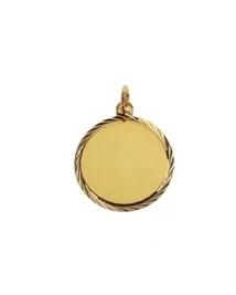 Gravyrbricka 18mm rondell facetterad 18K