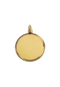 Gravyrbricka 20mm rondell facetterad 18K