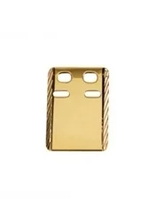 ID bricka 13x19mm facetterad 18K