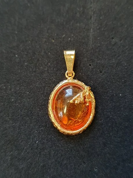 Hänge m bärnsten 18K 180672H