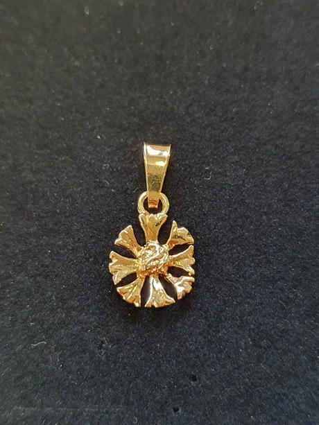 Blåklint hänge liten 18K