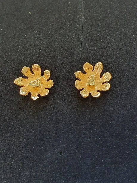 Fjällsippa örhänge fasta 18K