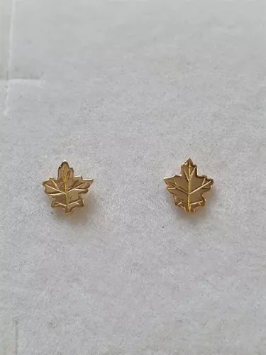 Örhänge löv fasta 18K 180017Ö
