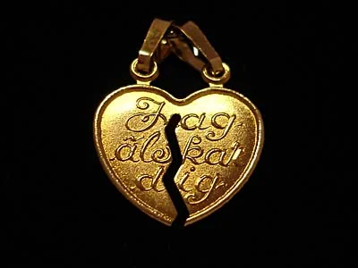 Brythjärta m text 18K 180549H