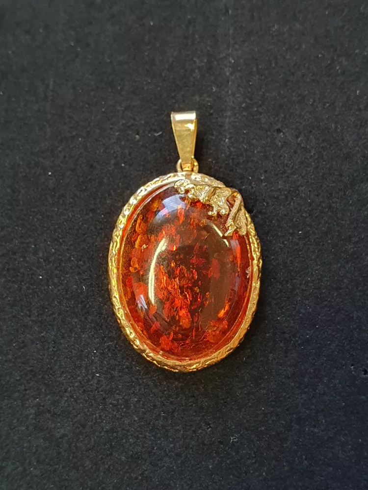 Hänge m bärnsten 18K 180573H