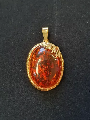 Hänge m bärnsten 18K 180573H