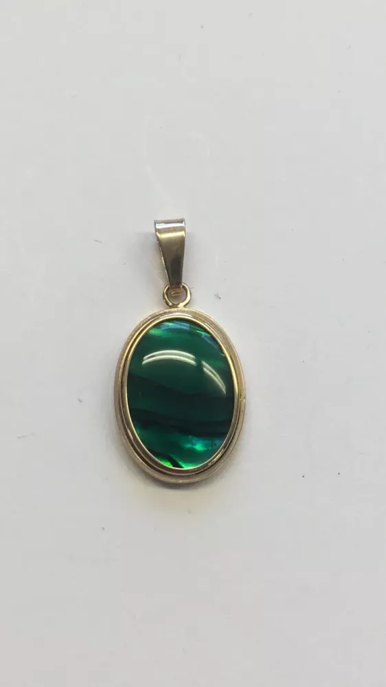 Hänge m grön pawasnäcka 18K 180898H