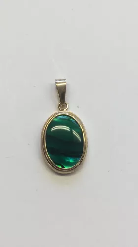 Hänge m grön pawasnäcka 18K 180898H