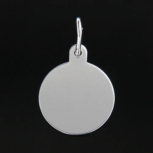 Gravyrbricka 13mm rondell Silver