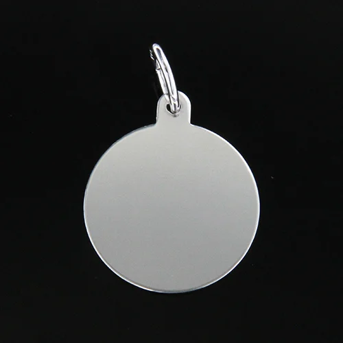 Gravyrbricka 16mm rondell Silver