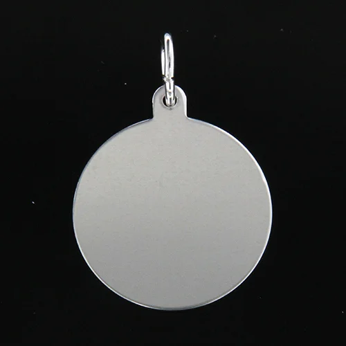 Gravyrbricka 18mm rondell Silver