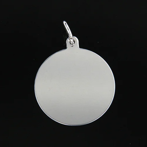 Gravyrbricka 20mm rondell Silver