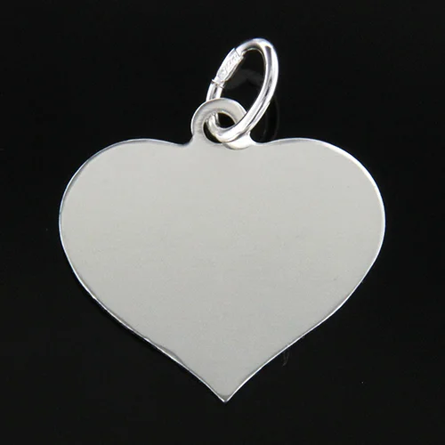 Gravyrbricka 19mm hjärta silver