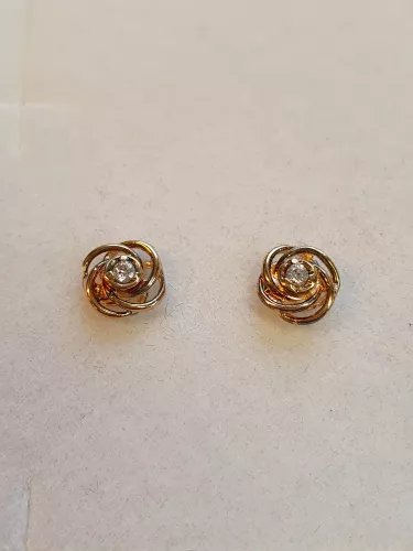 Örhängen snurra m cz 18K 180549Ö