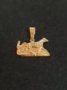 Travhäst med sulky 18K 180567H