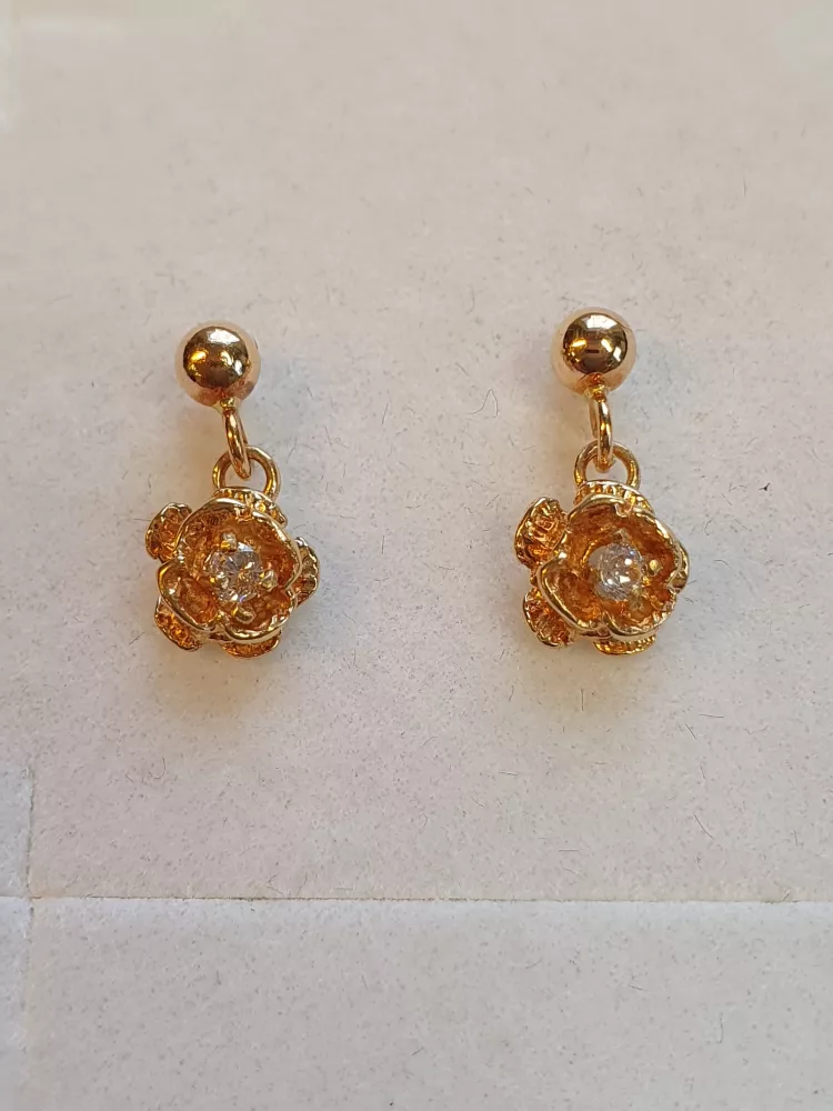 Örhängen blomma hängande 18K 180658Ö