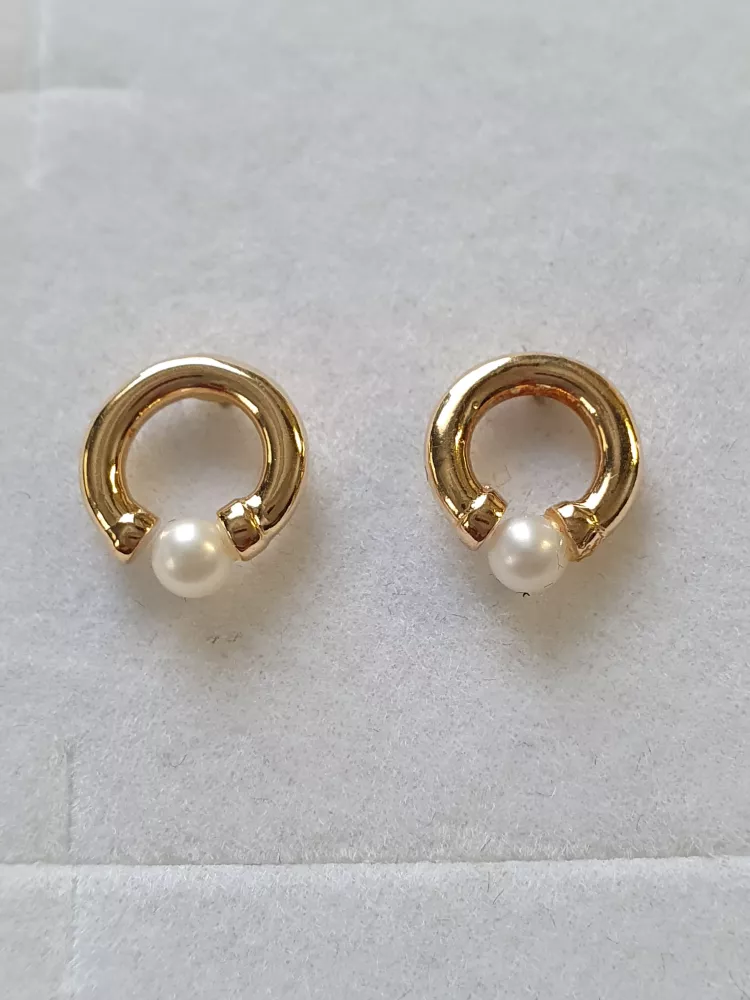 Örhänge m pärla fasta 18K 180742Ö