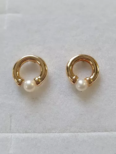 Örhänge m pärla fasta 18K 180742Ö