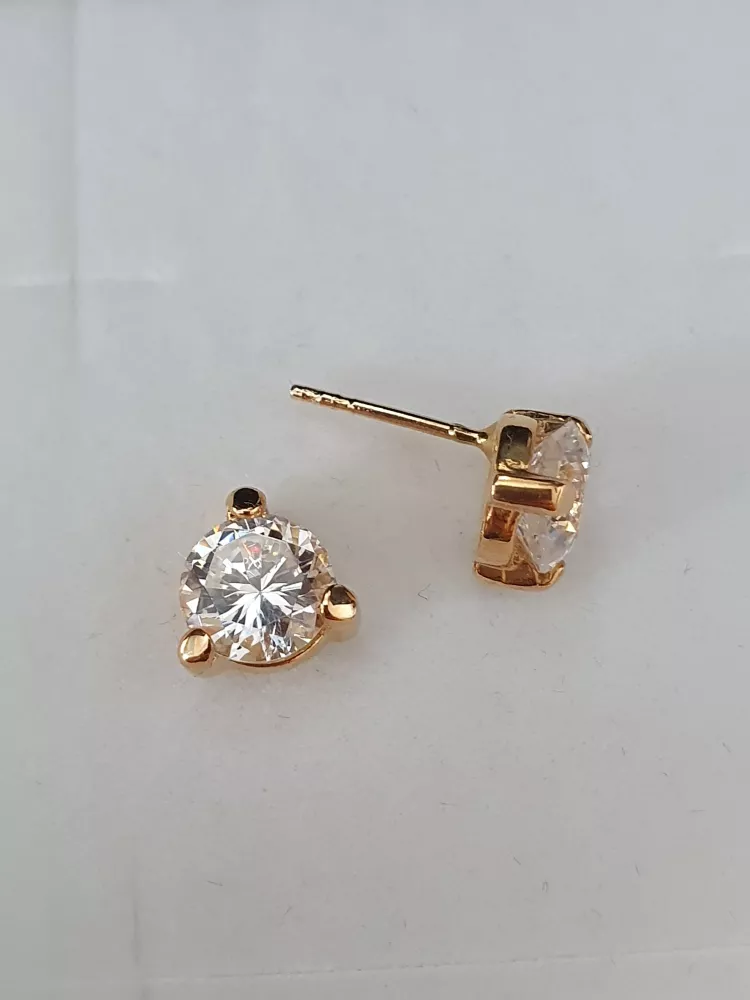 Örhänge 7mm cz 18K 180758Ö