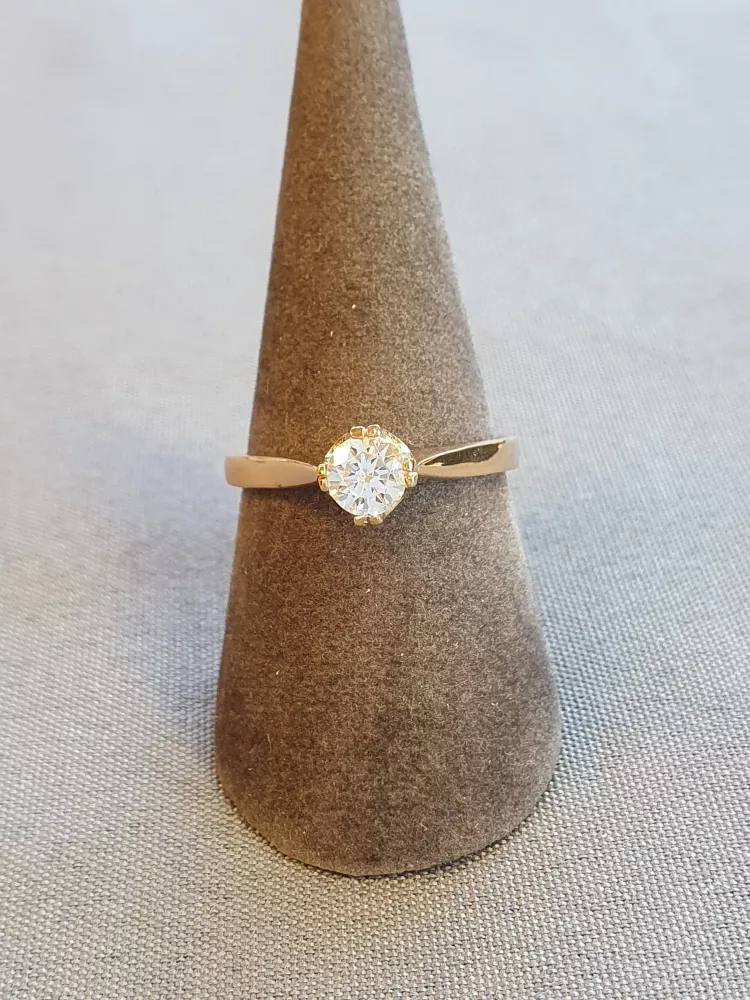 Guldring med cz 18K 180805R