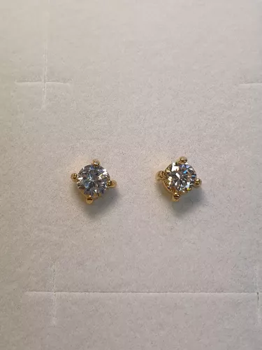 Örhänge 5mm cz sten 18K 180815Ö
