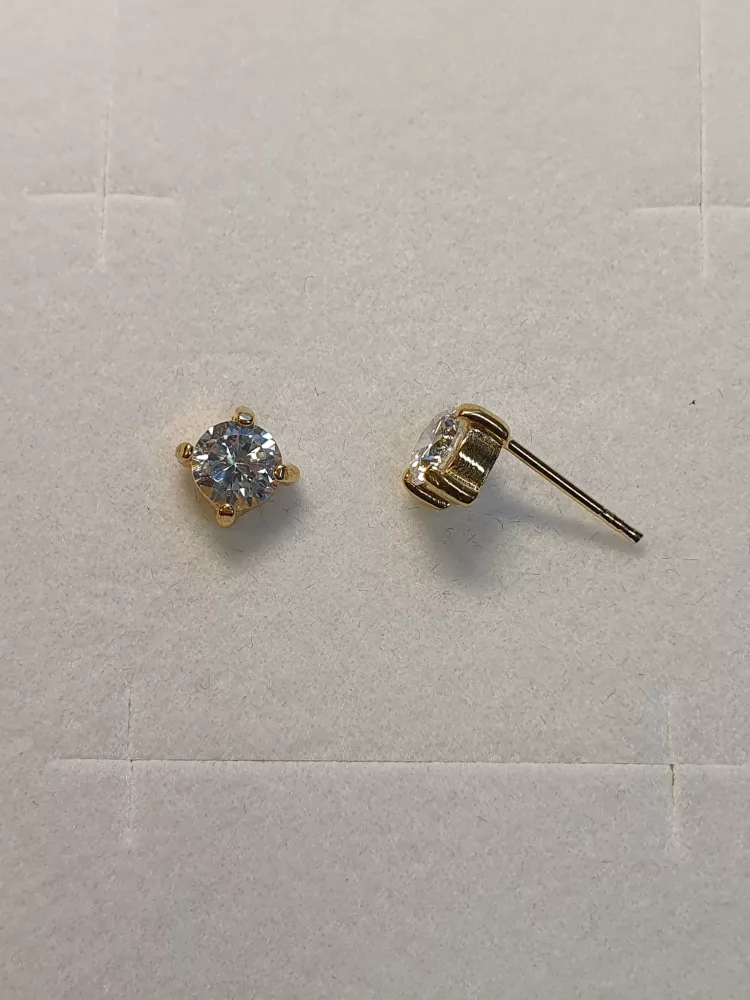 Örhänge 5mm cz sten 18K 180815Ö