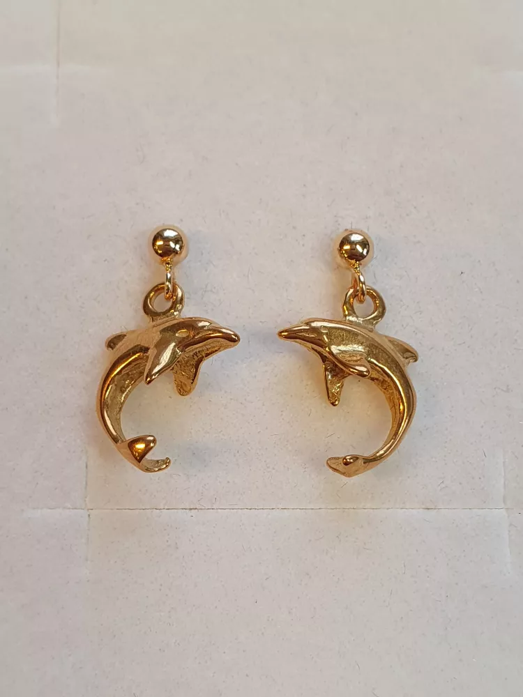 Örhängen delfin hängande 18K 180857Ö