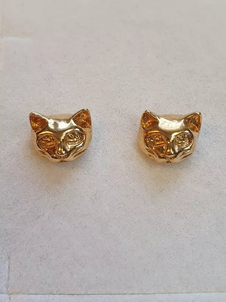 Örhänge katt fasta 18K 180861Ö