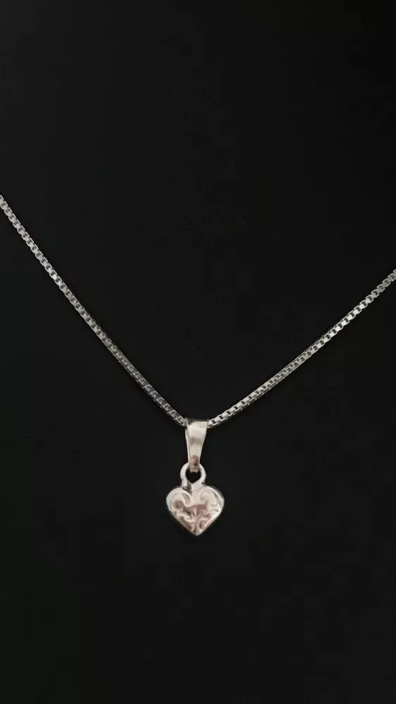 Mönstrat hjärta silver 9250027H