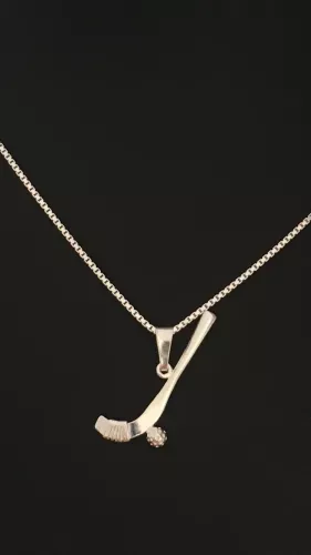 Bandyklubba med boll silver 9250181H