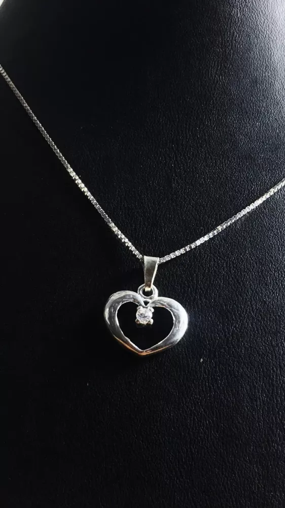 Hjärta med sten silver 9250590H
