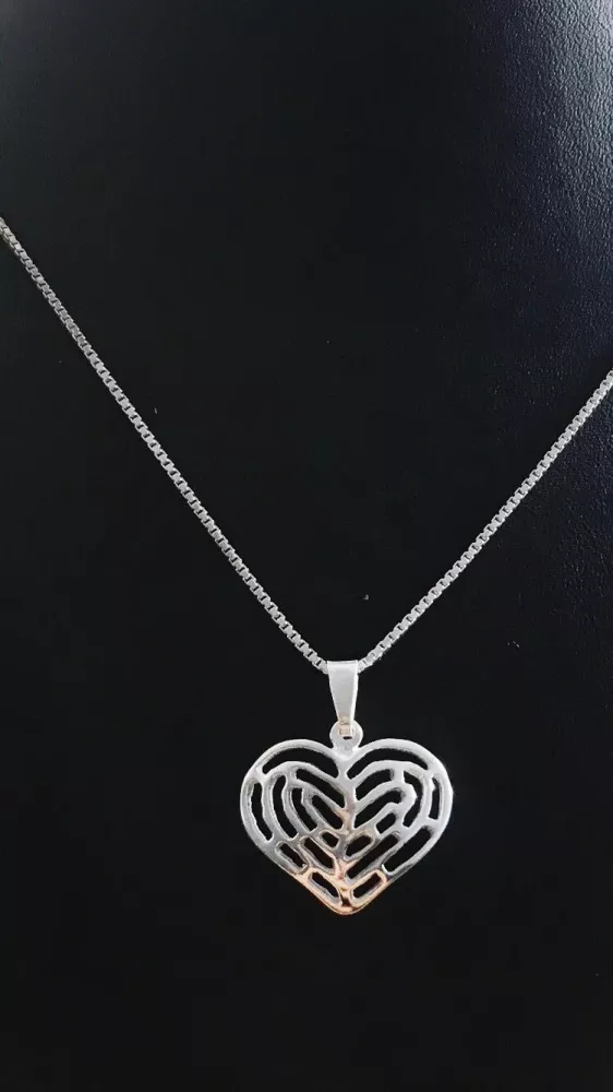 Genombrutet hjärta silver 9250606H