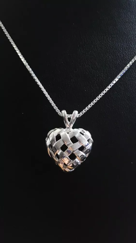 Flätat hjärta silver 9250746H