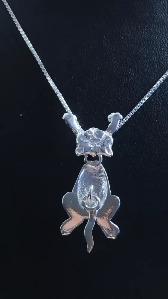 Katt med tre lösa delar silver 9250806H