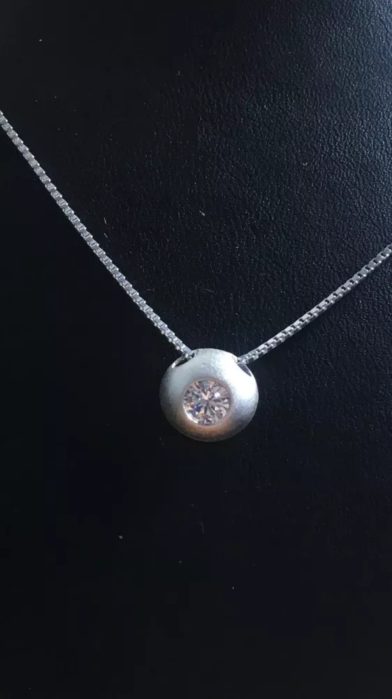 Matt hänge med sten silver 9251038H