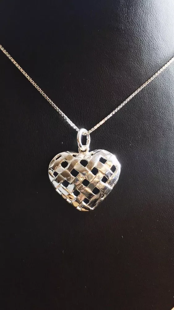 Rutigt hjärta silver 9251180H