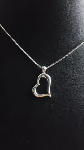 Hjärta på sne silver 9251515H
