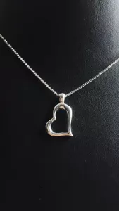 Hjärta på sne silver 9251515H