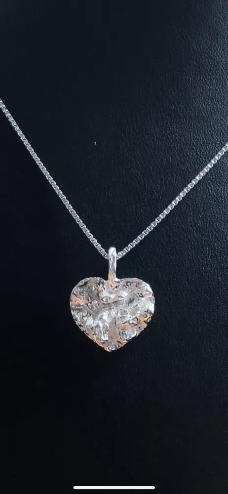 Skrovlight hjärta silver 9251627H