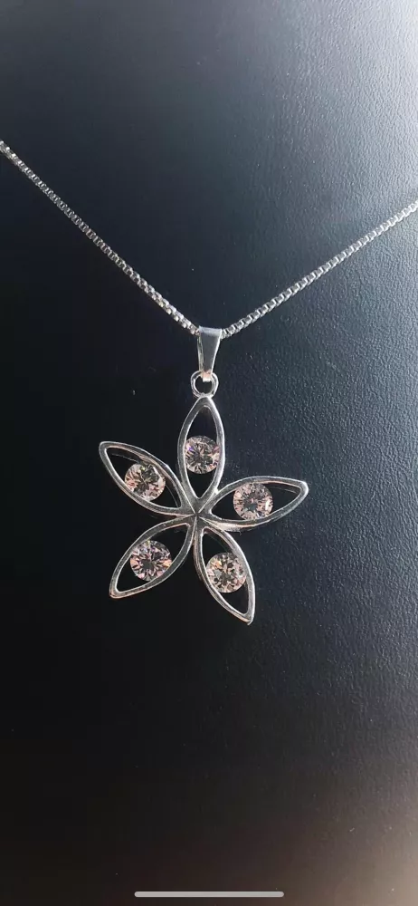 Blomma med stenar silver 9251762H